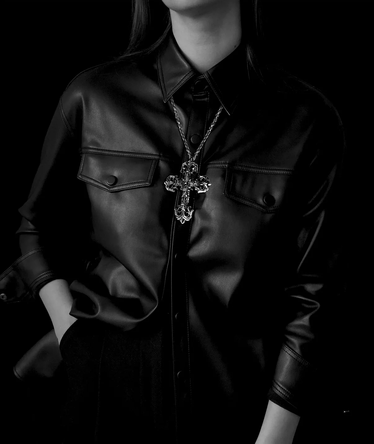 Chrome Hearts Cross Ring - Gothic 925 Sterling Silver Jewelry | David Studio