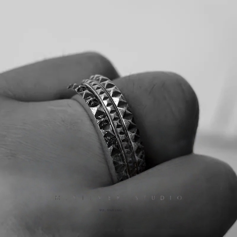 Chrome Hearts Cross Ring - Gothic 925 Sterling Silver Jewelry | David Studio