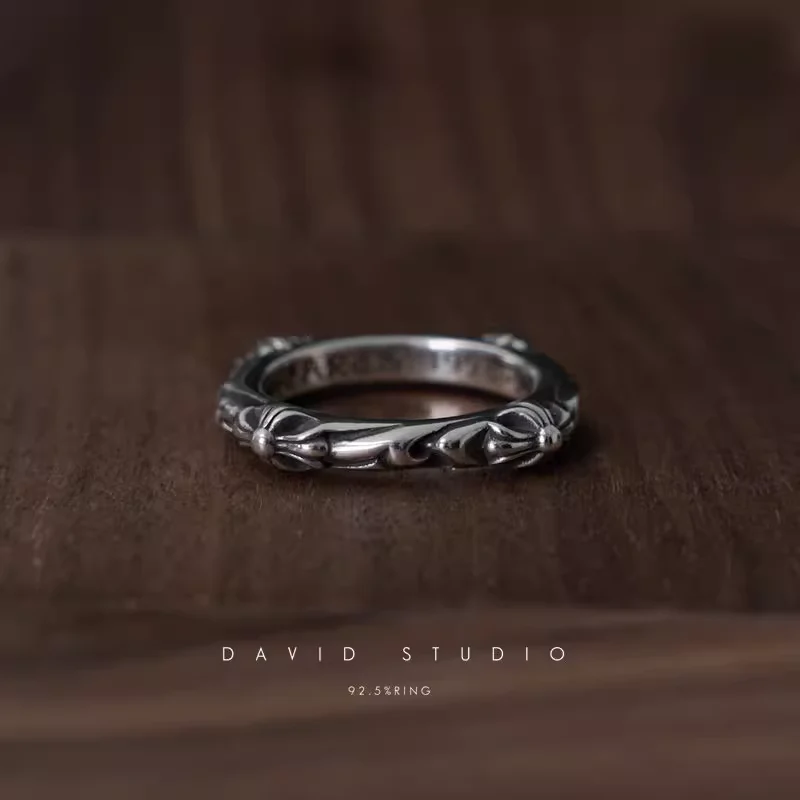 Chrome Hearts Cross Ring - Gothic 925 Sterling Silver Jewelry | David Studio