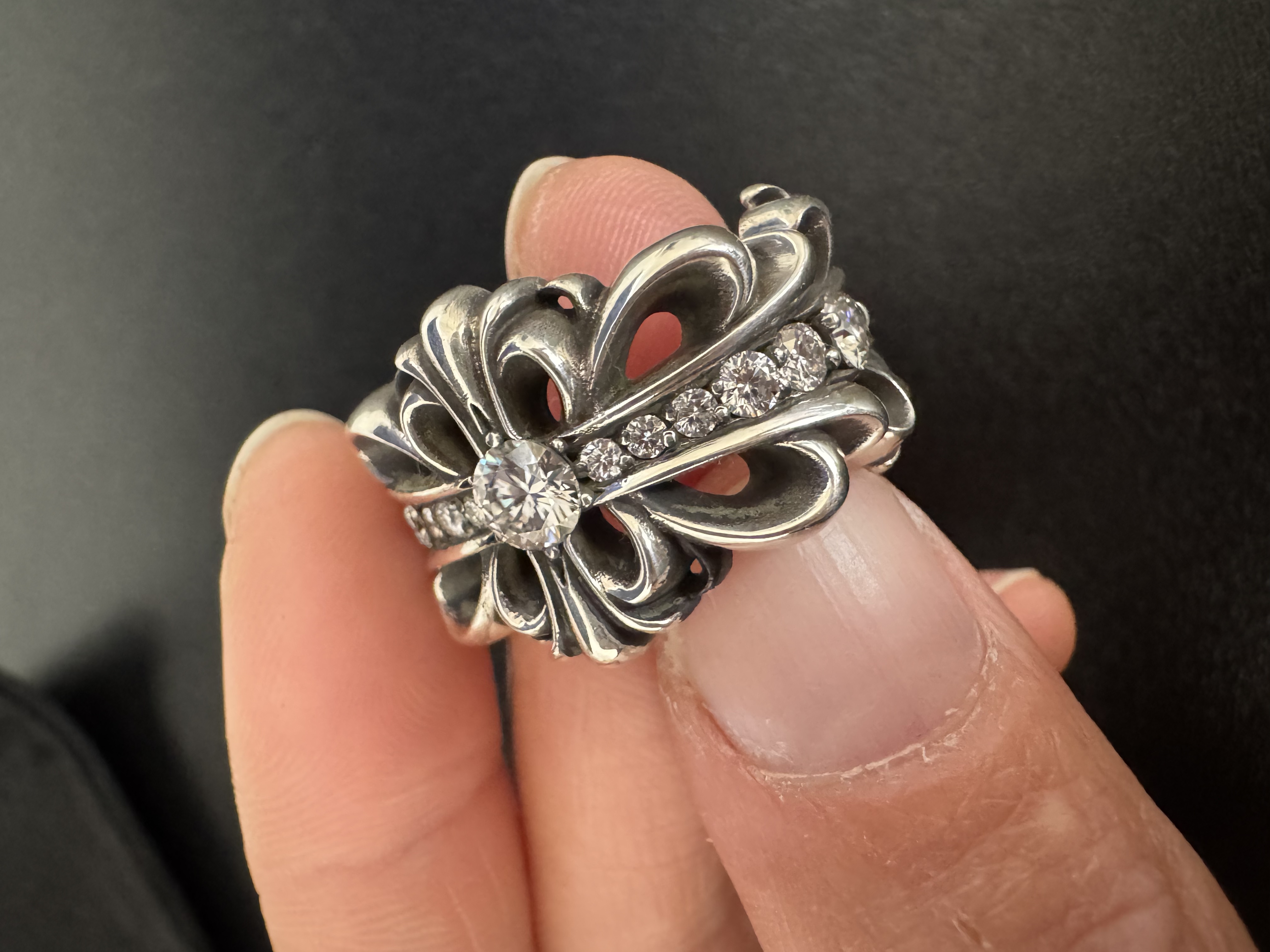 Chrome Hearts Cross Ring - Gothic 925 Sterling Silver Jewelry | David Studio