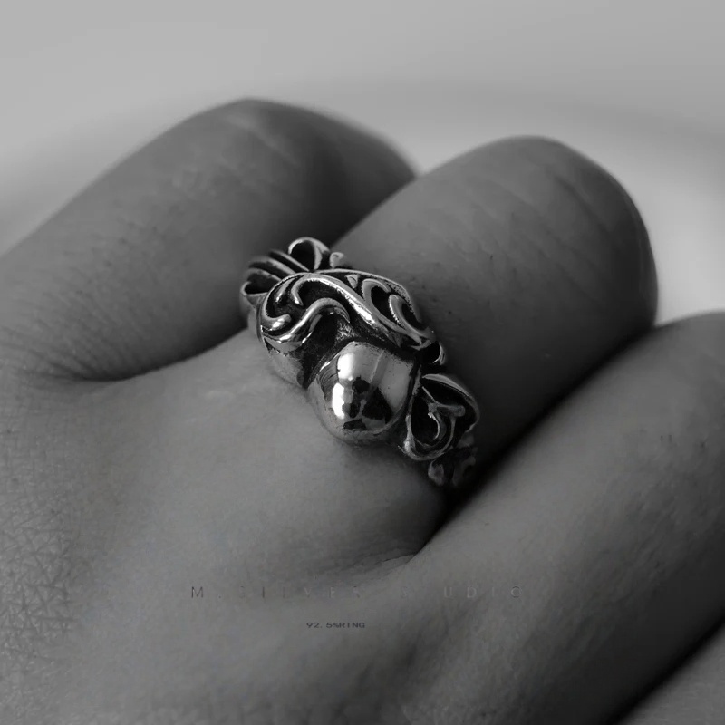 Chrome Hearts Cross Ring - Gothic 925 Sterling Silver Jewelry | David Studio