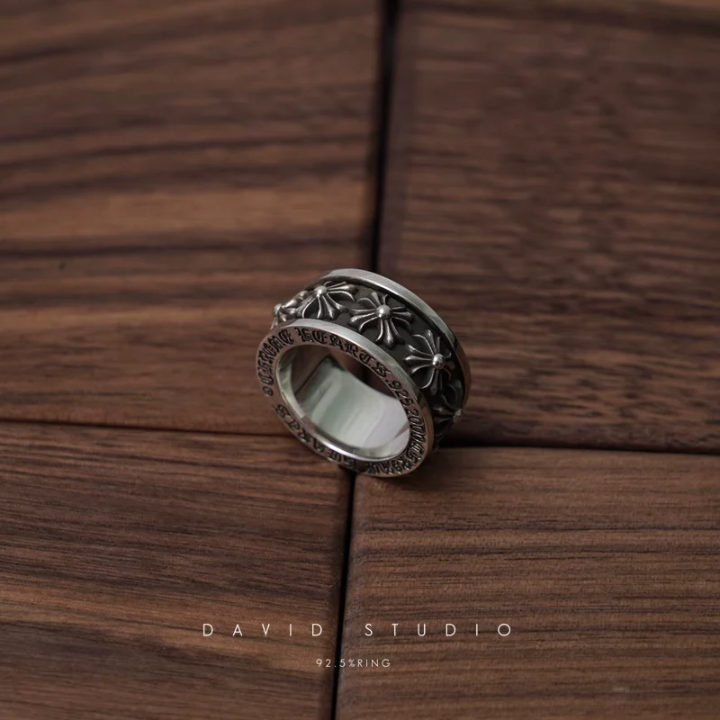 Chrome Hearts Cross Ring - Gothic 925 Sterling Silver Jewelry | David Studio