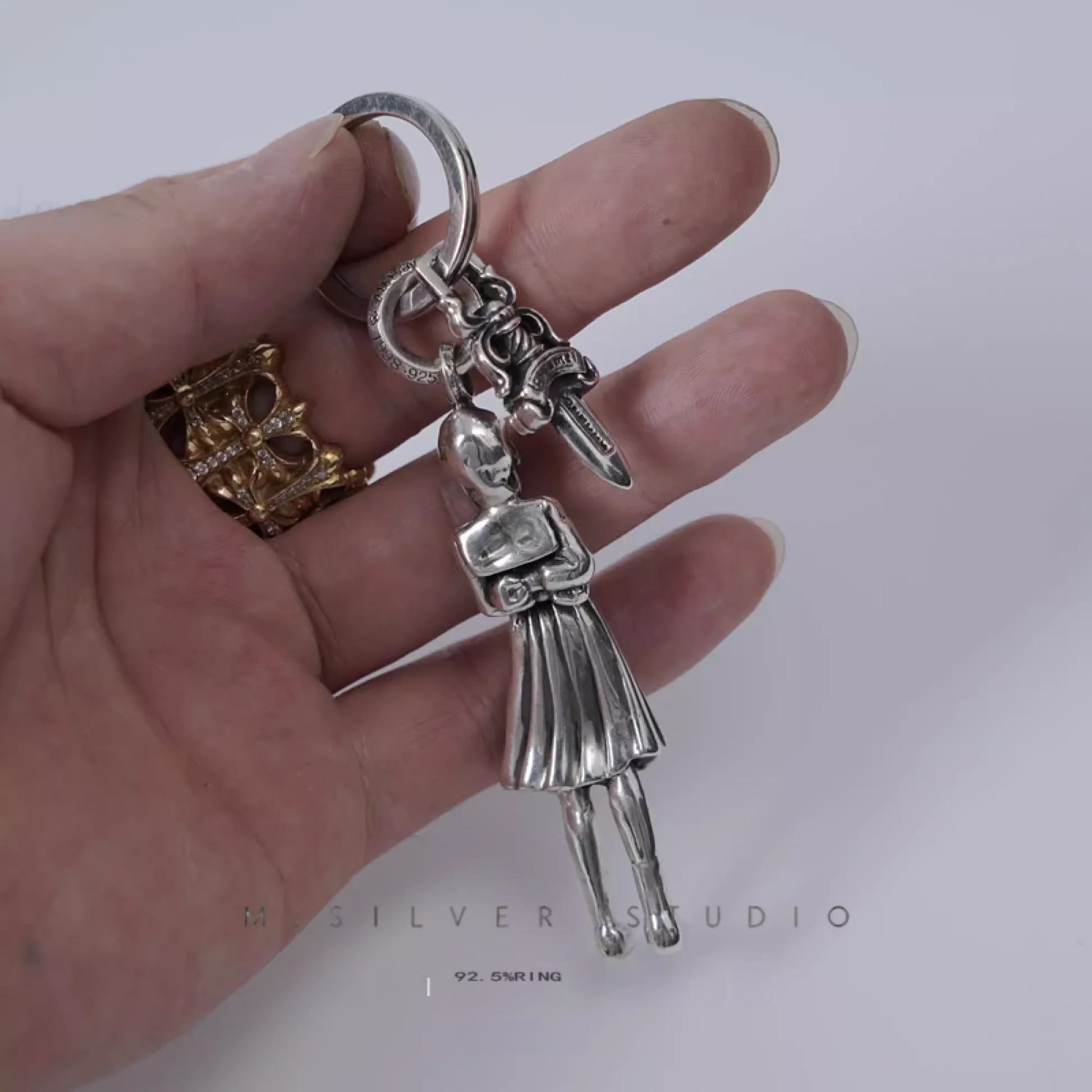 Chrome Hearts Cross Ring - Gothic 925 Sterling Silver Jewelry | David Studio