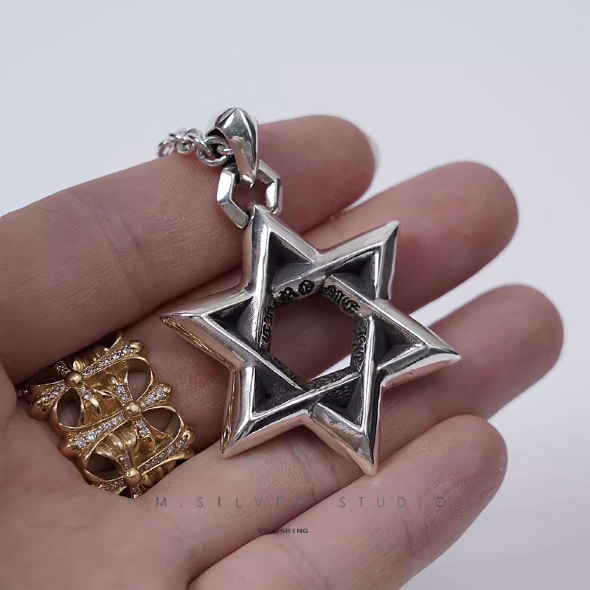 Chrome Hearts Cross Ring - Gothic 925 Sterling Silver Jewelry | David Studio