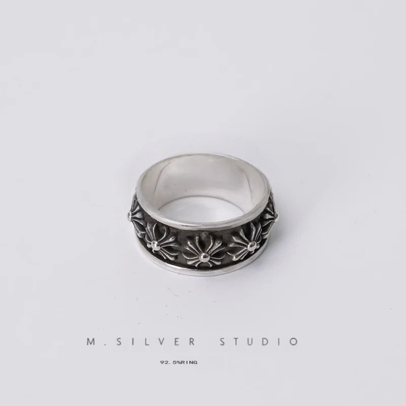 Chrome Hearts Cross Ring - Gothic 925 Sterling Silver Jewelry | David Studio