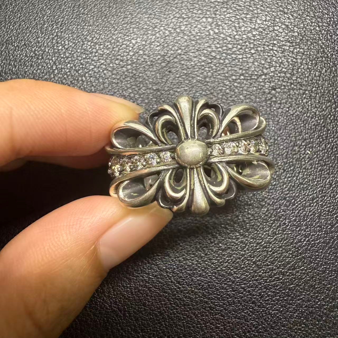 Chrome Hearts Cross Ring - Gothic 925 Sterling Silver Jewelry | David Studio