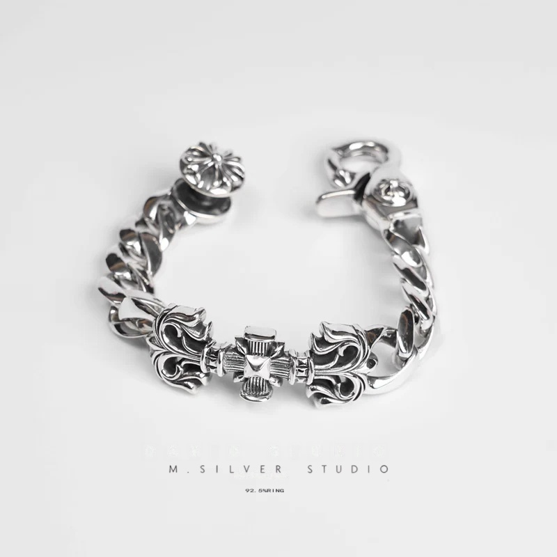 Chrome Hearts Cross Ring - Gothic 925 Sterling Silver Jewelry | David Studio