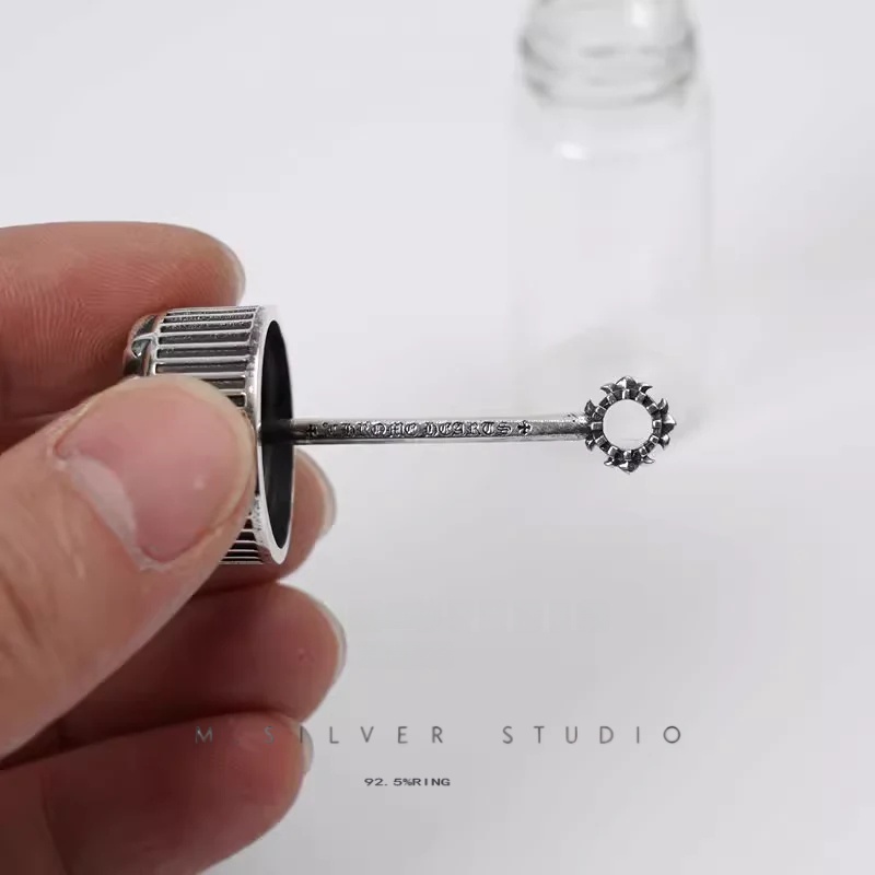 Chrome Hearts Cross Ring - Gothic 925 Sterling Silver Jewelry | David Studio