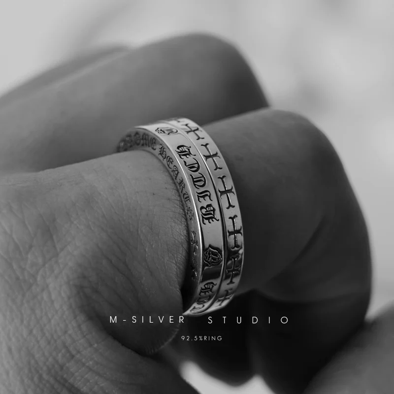 Chrome Hearts Cross Ring - Gothic 925 Sterling Silver Jewelry | David Studio