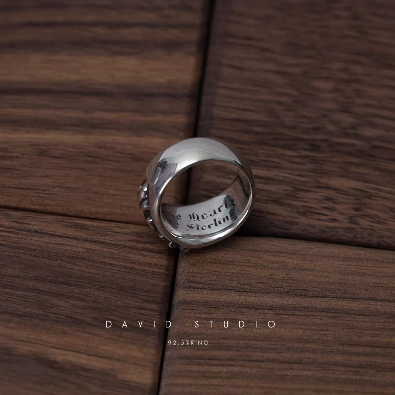 Chrome Hearts Cross Ring - Gothic 925 Sterling Silver Jewelry | David Studio