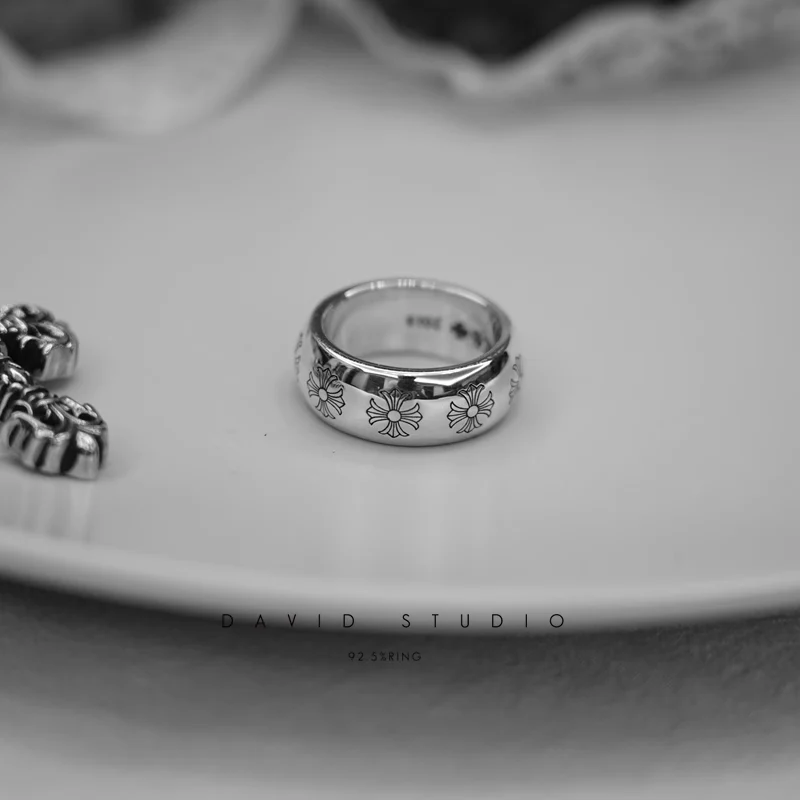 Chrome Hearts Cross Ring - Gothic 925 Sterling Silver Jewelry | David Studio