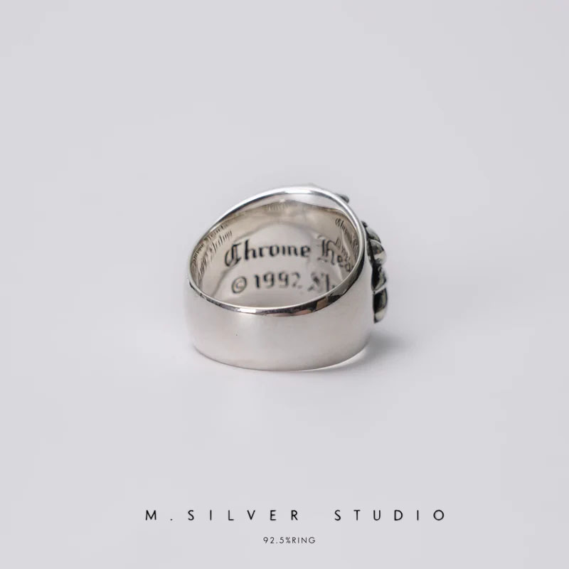 Chrome Hearts Cross Ring - Gothic 925 Sterling Silver Jewelry | David Studio