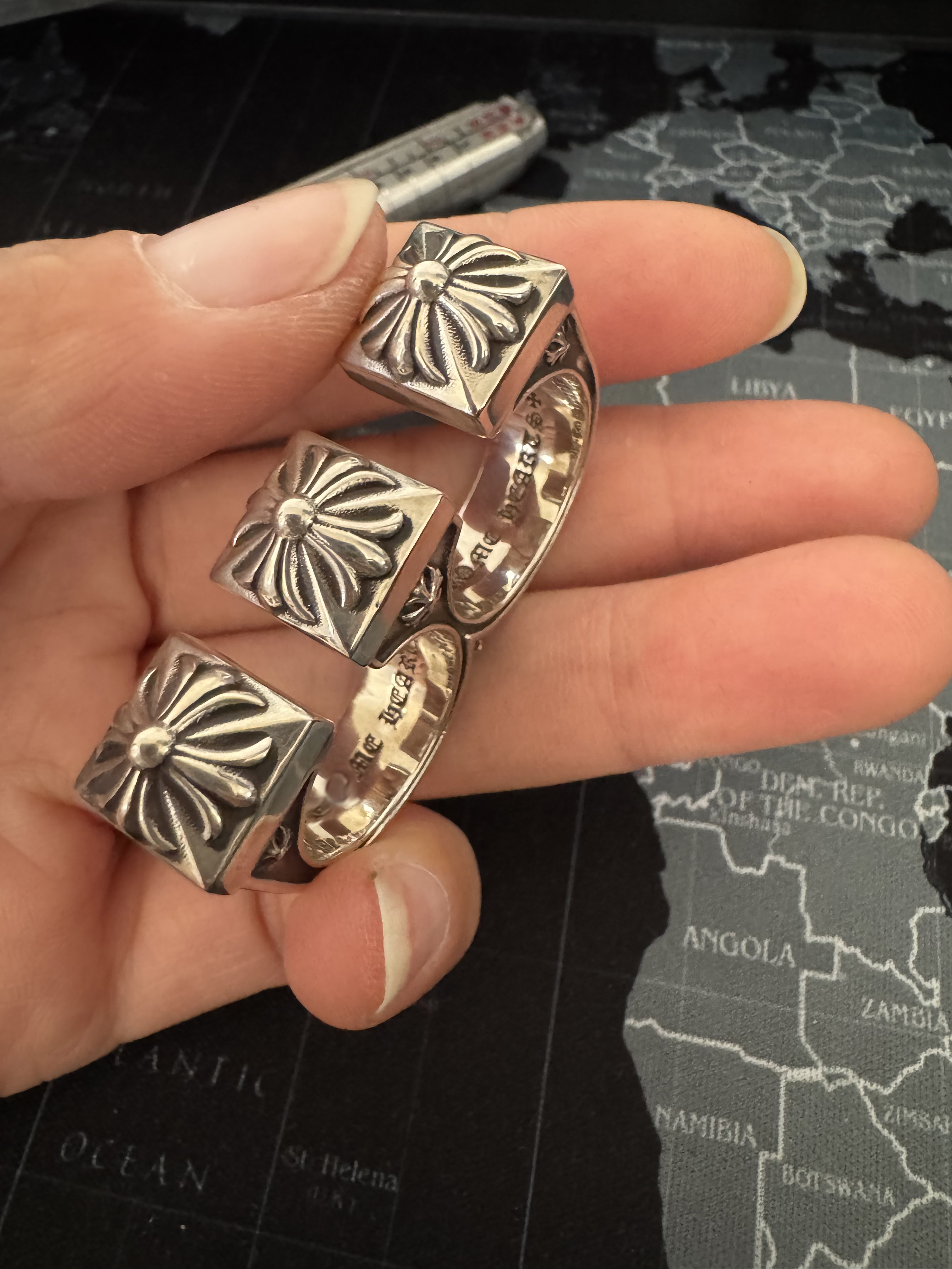 Chrome Hearts Cross Ring - Gothic 925 Sterling Silver Jewelry | David Studio