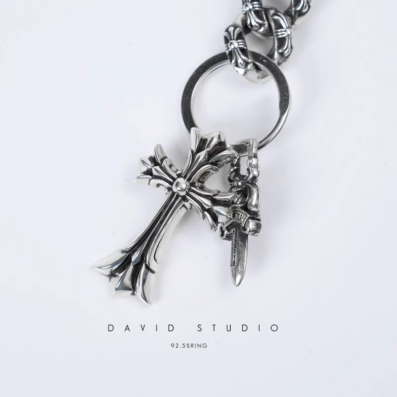Chrome Hearts Cross Ring - Gothic 925 Sterling Silver Jewelry | David Studio
