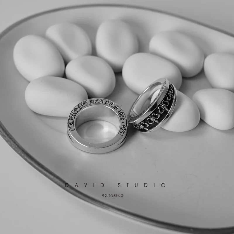 Chrome Hearts Cross Ring - Gothic 925 Sterling Silver Jewelry | David Studio