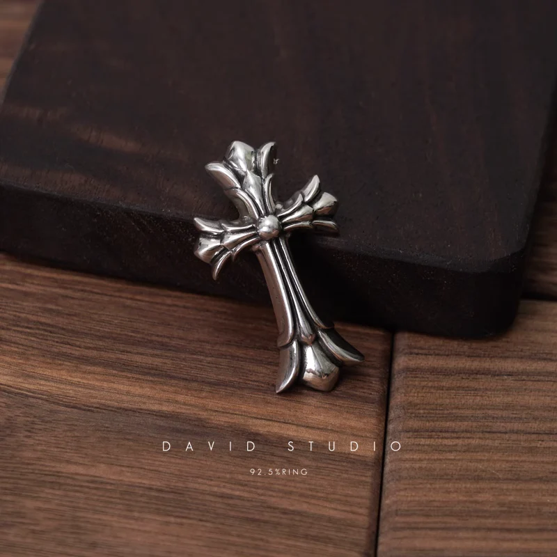 Chrome Hearts Cross Ring - Gothic 925 Sterling Silver Jewelry | David Studio