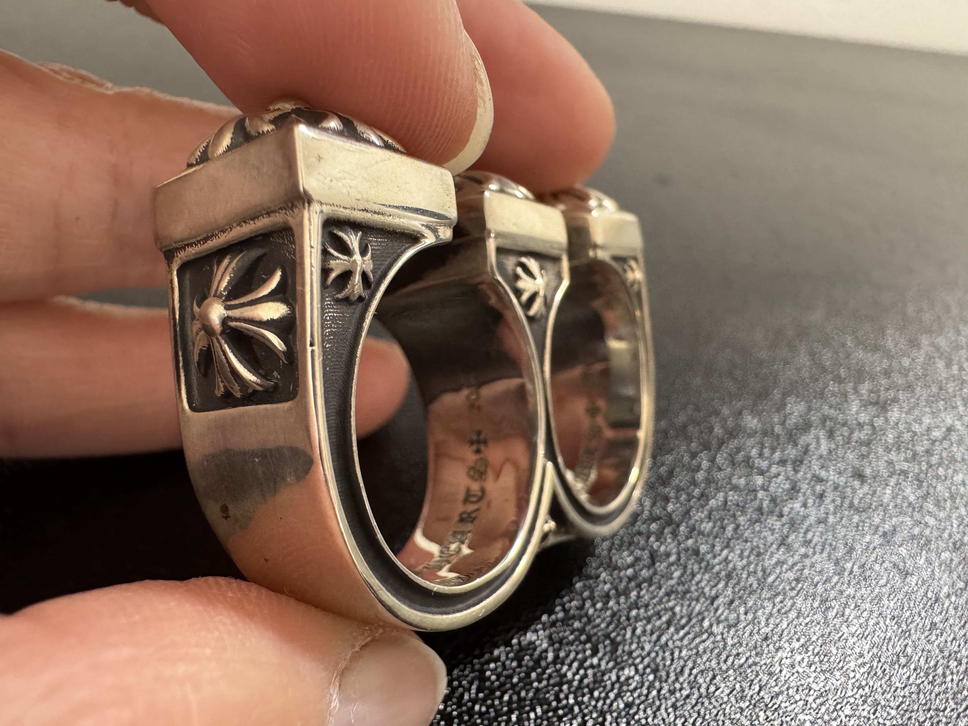 Chrome Hearts Cross Ring - Gothic 925 Sterling Silver Jewelry | David Studio