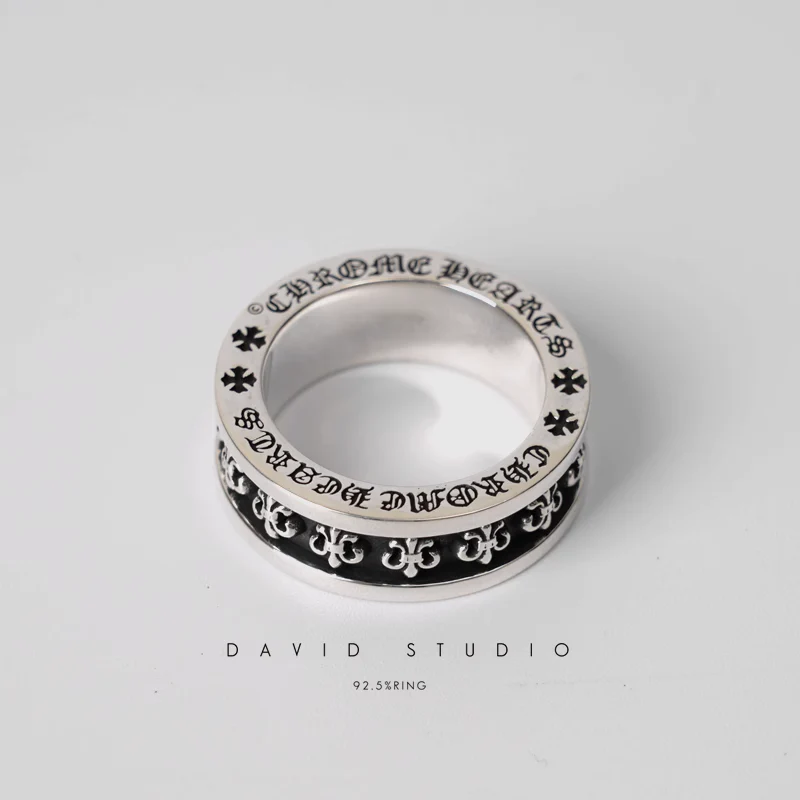 Chrome Hearts Cross Ring - Gothic 925 Sterling Silver Jewelry | David Studio