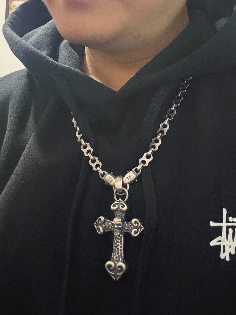 Chrome Hearts Cross Ring - Gothic 925 Sterling Silver Jewelry | David Studio