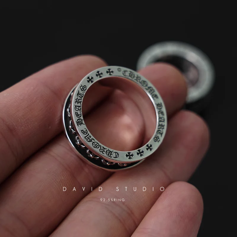 Chrome Hearts Cross Ring - Gothic 925 Sterling Silver Jewelry | David Studio