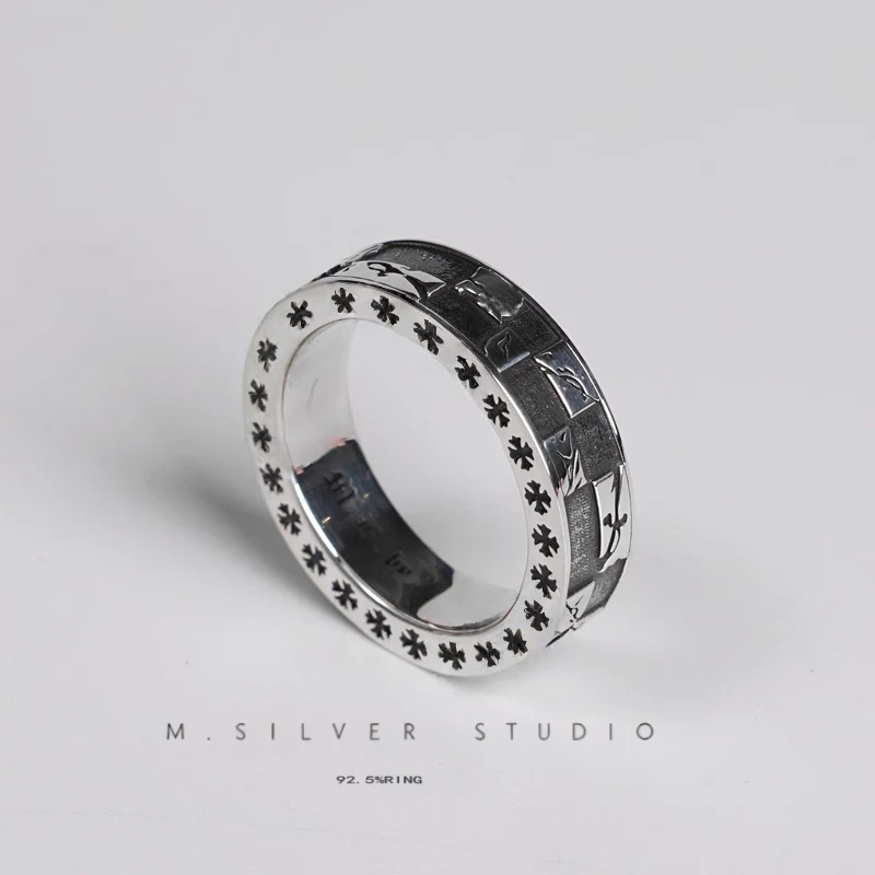 Chrome Hearts Cross Ring - Gothic 925 Sterling Silver Jewelry | David Studio