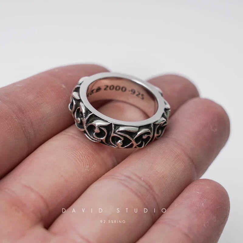 Chrome Hearts Cross Ring - Gothic 925 Sterling Silver Jewelry | David Studio