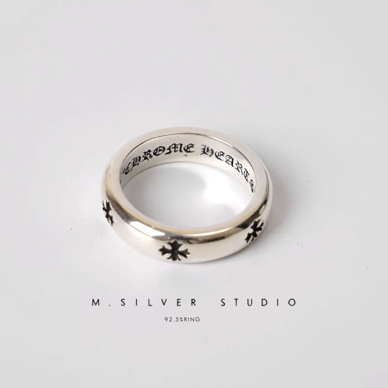 Chrome Hearts Cross Ring - Gothic 925 Sterling Silver Jewelry | David Studio