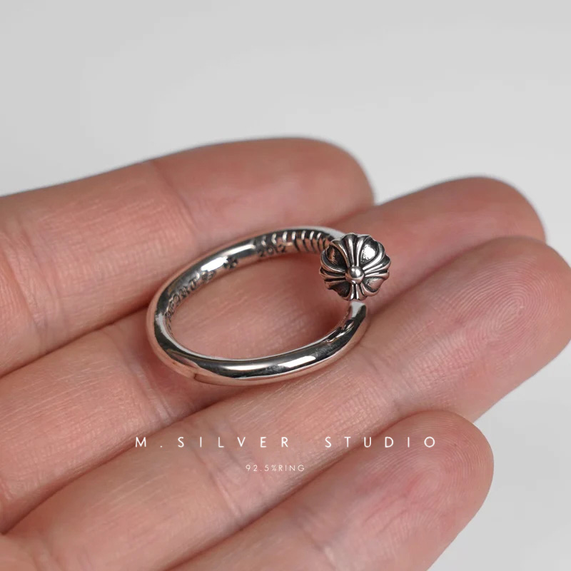 Chrome Hearts Cross Ring - Gothic 925 Sterling Silver Jewelry | David Studio