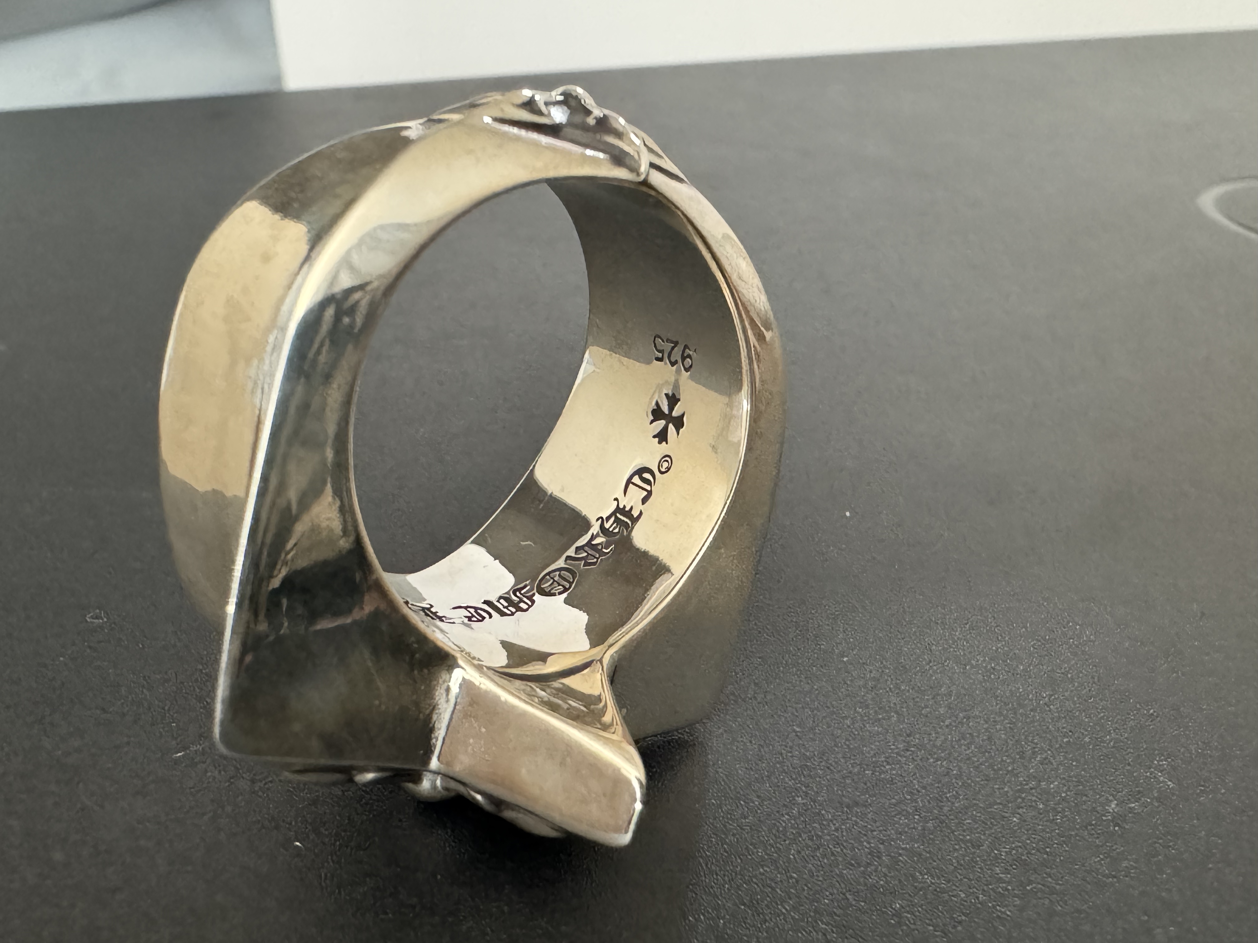 Chrome Hearts Cross Ring - Gothic 925 Sterling Silver Jewelry | David Studio