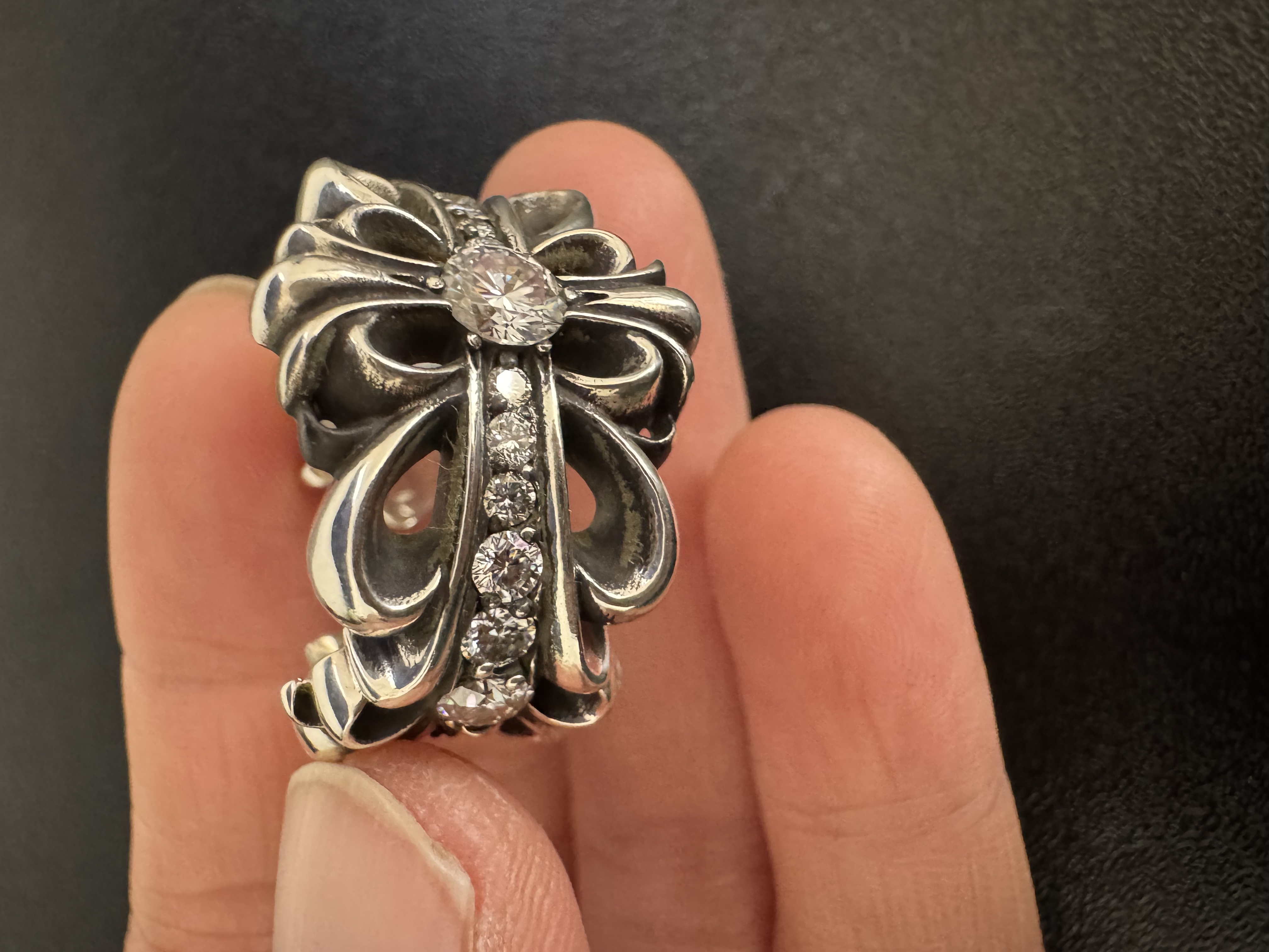 Chrome Hearts Cross Ring - Gothic 925 Sterling Silver Jewelry | David Studio