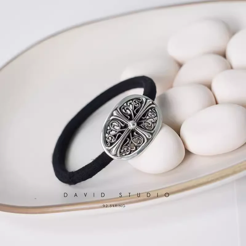 Chrome Hearts Cross Ring - Gothic 925 Sterling Silver Jewelry | David Studio