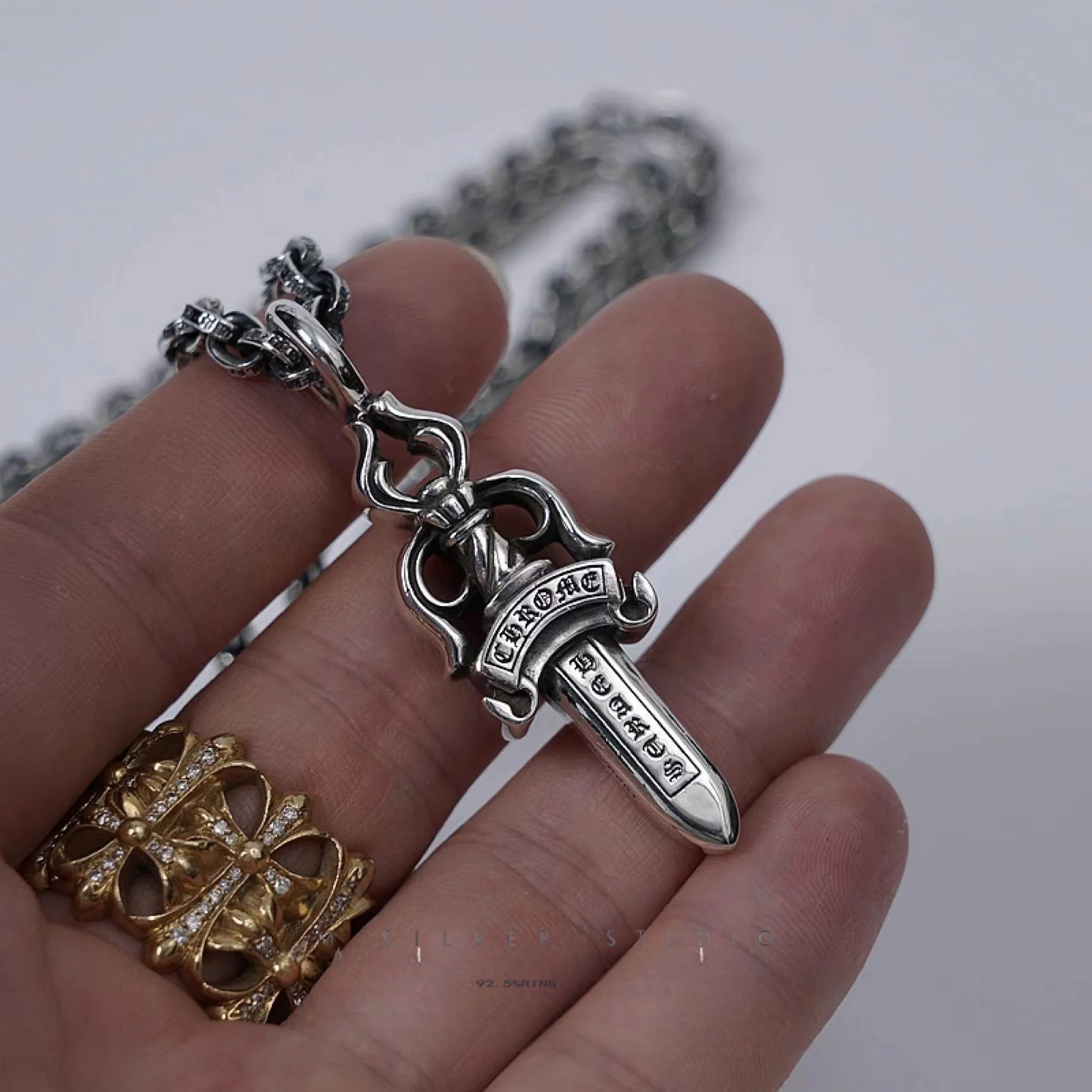 Chrome Hearts Cross Ring - Gothic 925 Sterling Silver Jewelry | David Studio