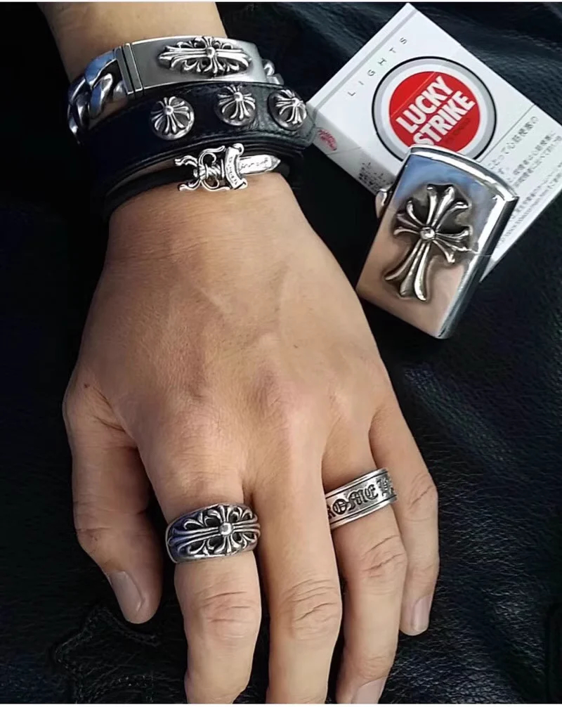 Chrome Hearts Cross Ring - Gothic 925 Sterling Silver Jewelry | David Studio