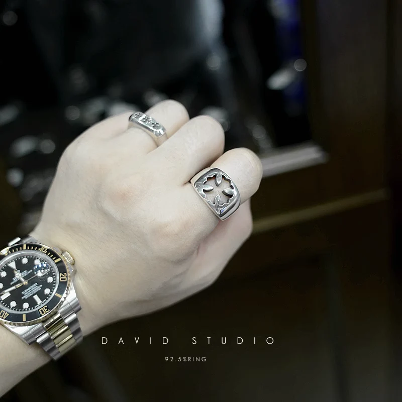 Chrome Hearts Cross Ring - Gothic 925 Sterling Silver Jewelry | David Studio
