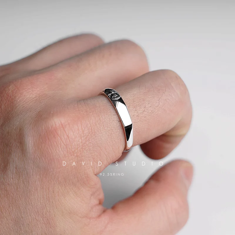 Chrome Hearts Cross Ring - Gothic 925 Sterling Silver Jewelry | David Studio