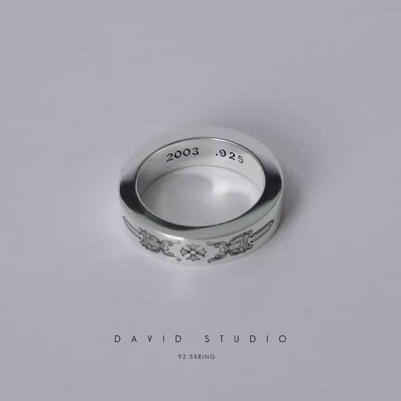 Chrome Hearts Cross Ring - Gothic 925 Sterling Silver Jewelry | David Studio