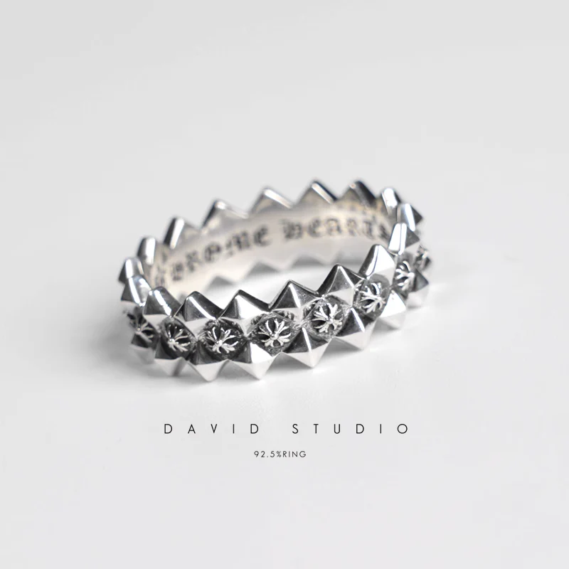 Chrome Hearts Cross Ring - Gothic 925 Sterling Silver Jewelry | David Studio