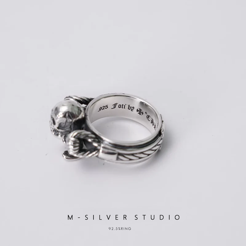 Chrome Hearts Cross Ring - Gothic 925 Sterling Silver Jewelry | David Studio