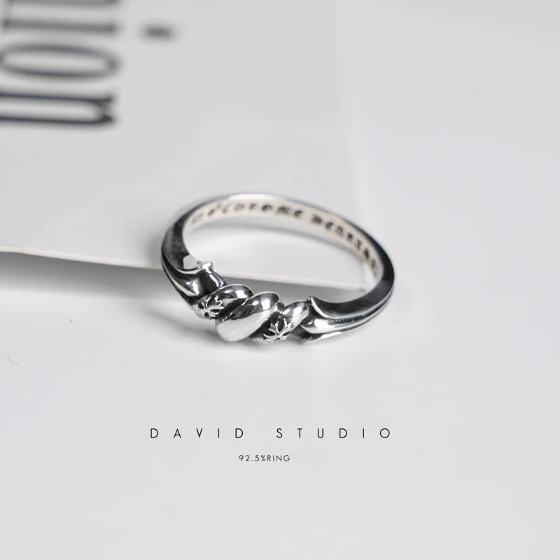 Chrome Hearts Cross Ring - Gothic 925 Sterling Silver Jewelry | David Studio