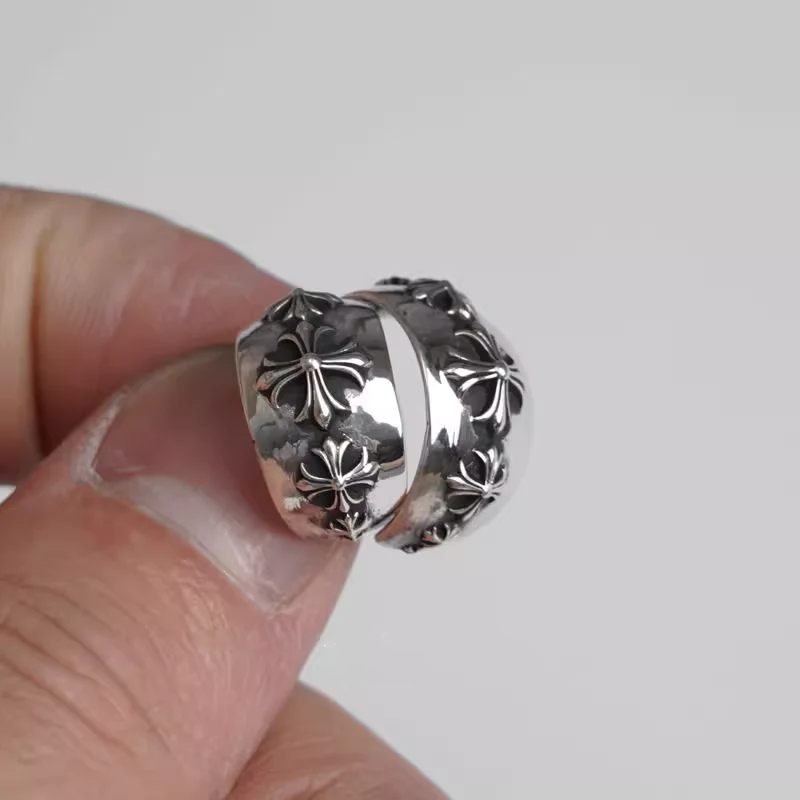 Chrome Hearts Cross Ring - Gothic 925 Sterling Silver Jewelry | David Studio