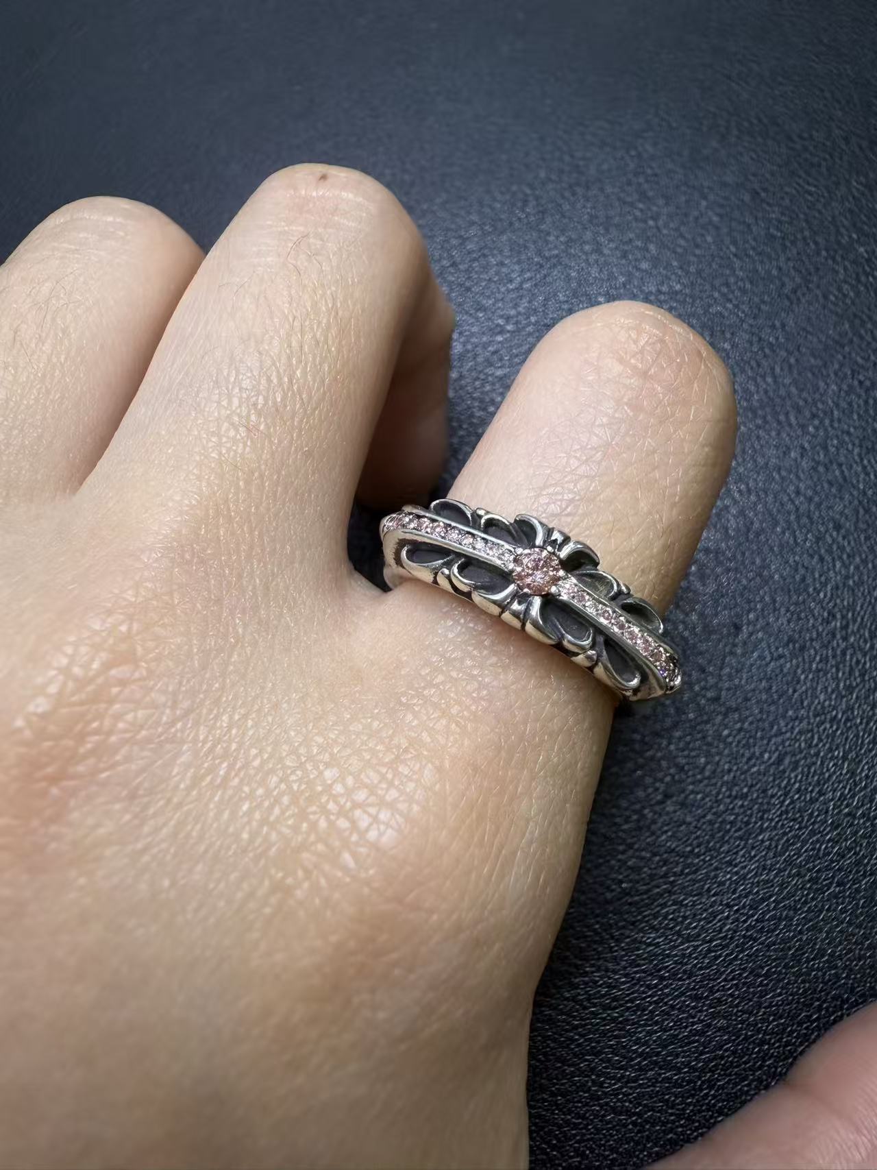 Chrome Hearts Cross Ring - Gothic 925 Sterling Silver Jewelry | David Studio