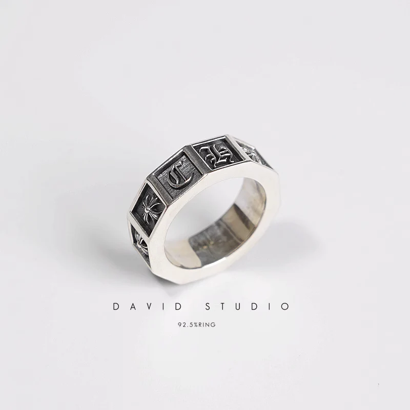 Chrome Hearts Cross Ring - Gothic 925 Sterling Silver Jewelry | David Studio