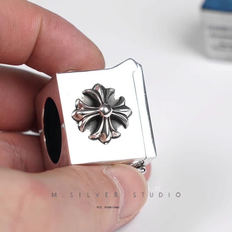 Chrome Hearts Cross Ring - Gothic 925 Sterling Silver Jewelry | David Studio