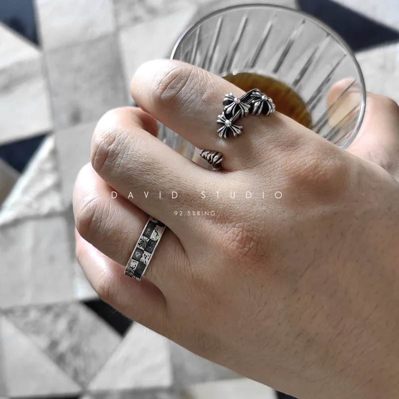 Chrome Hearts Cross Ring - Gothic 925 Sterling Silver Jewelry | David Studio
