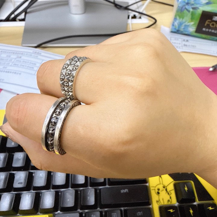 Chrome Hearts Cross Ring - Gothic 925 Sterling Silver Jewelry | David Studio