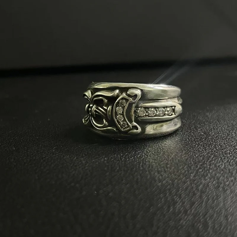 Chrome Hearts Cross Ring - Gothic 925 Sterling Silver Jewelry | David Studio