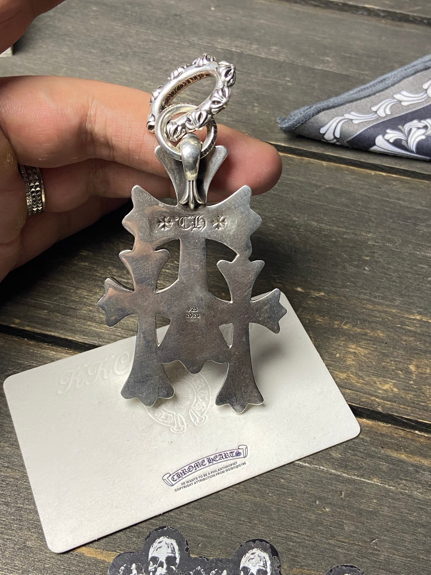 Chrome Hearts Cross Ring - Gothic 925 Sterling Silver Jewelry | David Studio