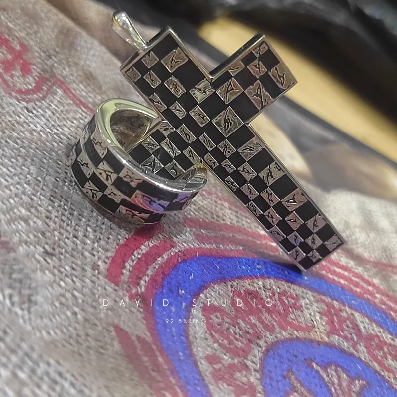 Chrome Hearts Cross Ring - Gothic 925 Sterling Silver Jewelry | David Studio