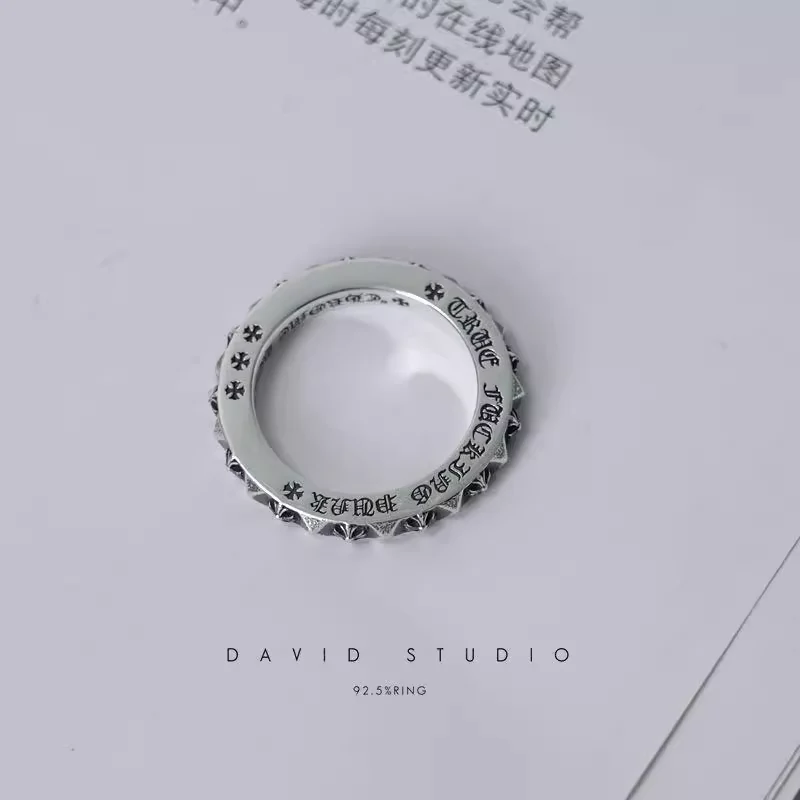 Chrome Hearts Cross Ring - Gothic 925 Sterling Silver Jewelry | David Studio