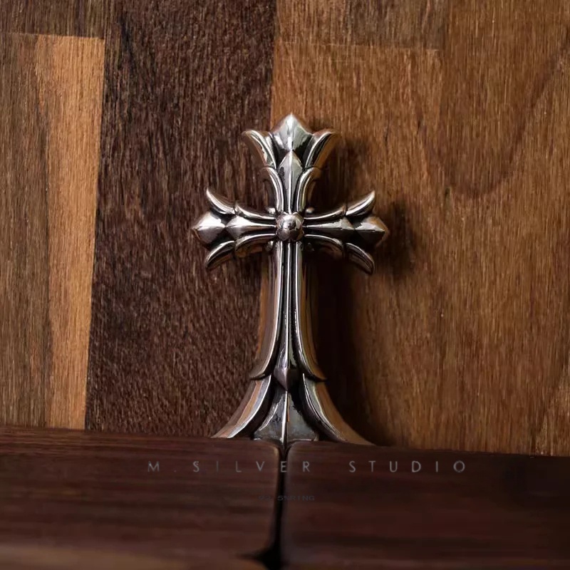 Chrome Hearts Cross Ring - Gothic 925 Sterling Silver Jewelry | David Studio